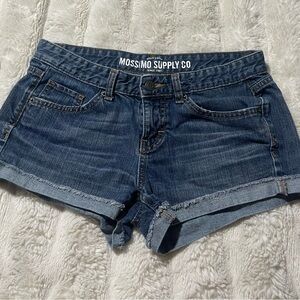 Mossimo Supply Co. Women's Low Waisted Denim Blue Jean Shorts